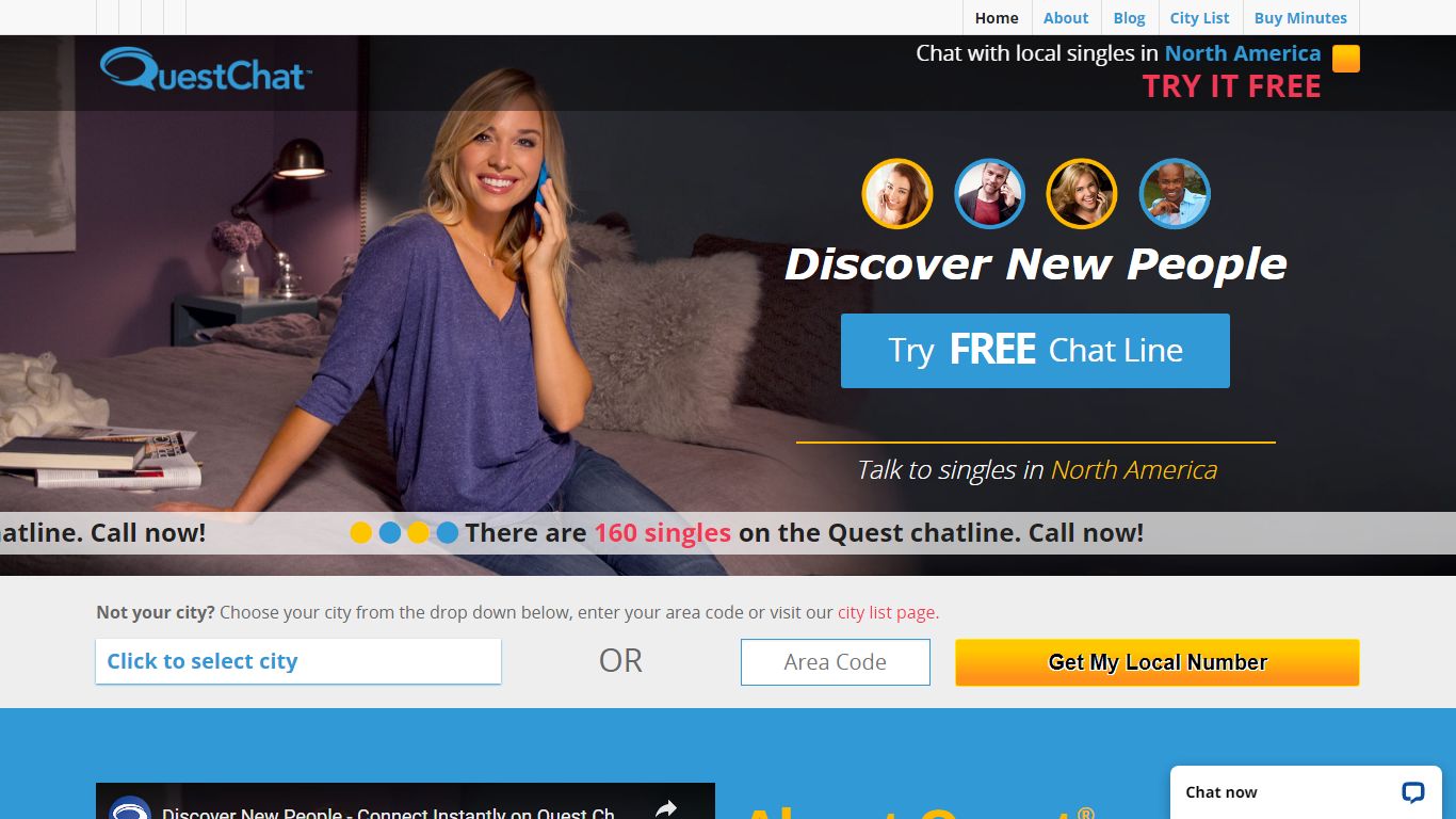 Home - QuestChat | Free Trial Chat Line - Meet Local Singles